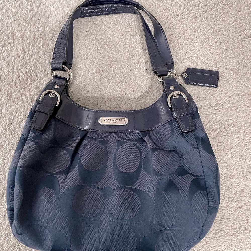 SOLD Coach Soho purse Navy Blue